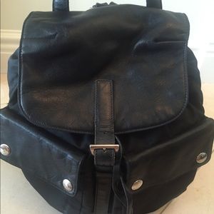 Prada Bag Black Leather& Nylon Backpack